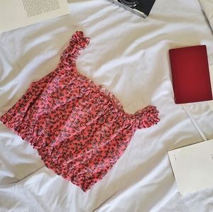 Topshop Mixed Floral Spring Crop Top